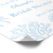 All I sea Is Love Seashells Bridal Shower welcome Poster (Ecke)