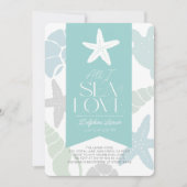 All I Sea is Love Starfish Bridal Shower Einladung (Vorderseite)