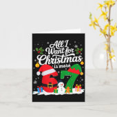 All I Want Christmas 67 Meme Six Seven Gen Alpha 6 Karte (Gelbe Blume)