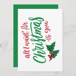 All I want for Christmas Feiertagskarte