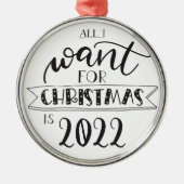 All I want for Christmas is 2023 fun  Ornament Aus Metall (Vorne)