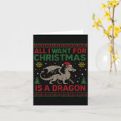 All I Want For Christmas Is A Dragon & Books U Karte (Gelbe Blume)