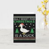 All I Want For Christmas Is A Duck Ugly Christmas Karte (Gelbe Blume)