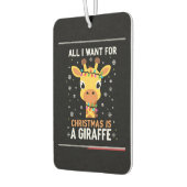 All I Want For Christmas Is A Giraffe Animal Ugly Autolufterfrischer (Links)