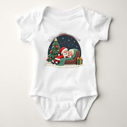 All i want for Christmas is a long nap Baby Strampler (Vorderseite)
