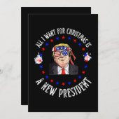 All I Want for Christmas is A New President, Trump Einladung (Vorne/Hinten)