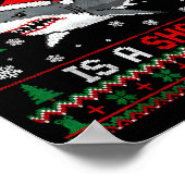 All-i-want-for Christmas Is A Shark, Funny Shark C Poster (Ecke)