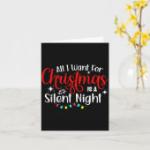 All I Want For Christmas Is A Silent Night Ugly Sw Karte (Gelbe Blume)