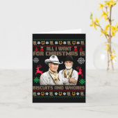 All I Want For Christmas Is Biscuits Funny Ugly Ch Karte (Gelbe Blume)