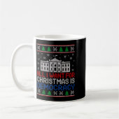 All I Want For Christmas Is Democracy Patriotic Ho Kaffeetasse (Links)