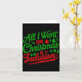All I Want For Christmas Is Inclusion Teacher Kind Karte (Gelbe Blume)
