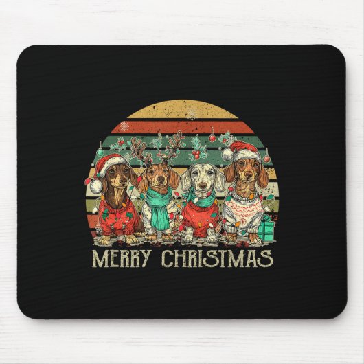 All I Want For Christmas Is More Dachshunds Ugly X Mousepad (Vorne)