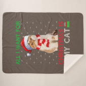 All I Want For Christmas Is My Cat Ugly Santa Cat Sherpadecke (Vorderseite (Horizontal))