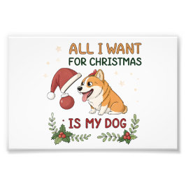 All I Want for Christmas Is My Dog Art Fotodruck