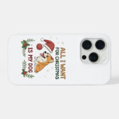 All I Want for Christmas Is My Dog Art iPhone Hülle (Rückseite (Horizontal))