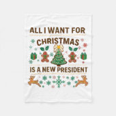 All I Want For Christmas Is New President Fleecedecke (Vorderseite)
