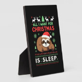 All I Want For Christmas Is Sleep - Funny Xmas Slo Fotoplatte (Seite)