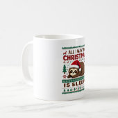 All I Want For Christmas Is Sleep - Funny Xmas Slo Kaffeetasse (Vorderseite Links)