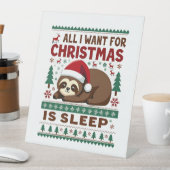 All I Want For Christmas Is Sleep - Funny Xmas Slo Sockelschild (In Situ)