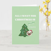 All I want for Christmas is treats Karte (Gelbe Blume)