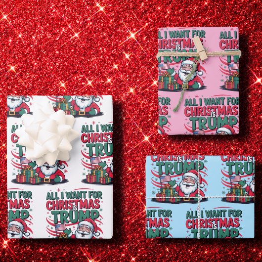 All i Want For Christmas is Trump, Trump Christmas Geschenkpapier Set