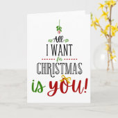 All I Want for Christmas is You Karte (Gelbe Blume)