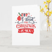 All I Want for Christmas is You Karte (Gelbe Blume)