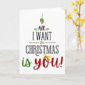 All I Want for Christmas is You Karte (Gelbe Blume)