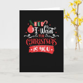 All I Want for Christmas is You Karte (Gelbe Blume)