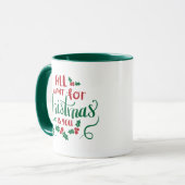 All i want for christmas is you tasse (Vorderseite Links)