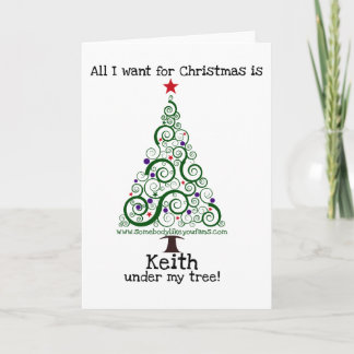All I Want For Christmas - Keith Feiertagskarte