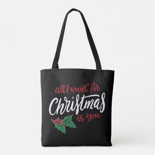All I want for Christmas Tasche (Rückseite)