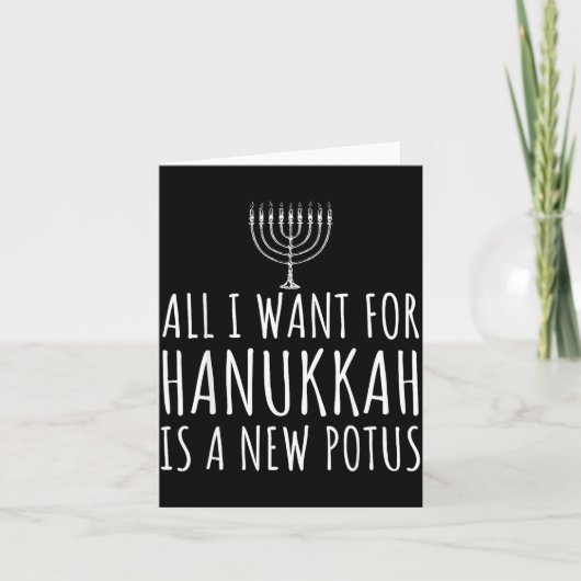 All I Want For Hanukkah Is A New Tus Funny Trump Karte (Vorderseite)