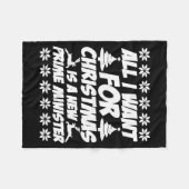 All I Want For Xmas Is A New Prime Minister Funny Fleecedecke (Vorderseite (Horizontal))