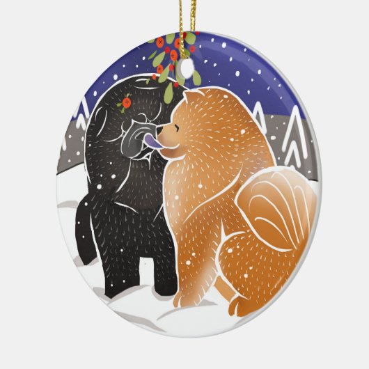 ALL I WOLL FOR XMAS 2018 Chow Porzellan Ornament (Links)