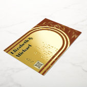 All-in1 GOLD FOIL Terracotta Foto QR Code Modern Folieneinladung (Gedreht)