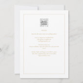 All-in-1 Elegante Classic Gold Text White Wedding Einladung (Rückseite)