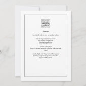 All-in-1 Eleganter klassischer Schwarzer Schriftar Einladung (Rückseite)