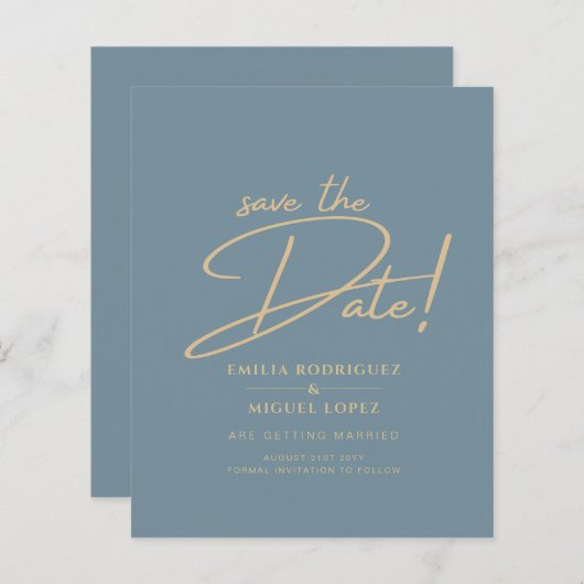 All-in-1 Elegantes Sea Glass Aquamarin Gold Weddin (Vorne/Hinten)