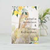 All-in-1 FOTO OVERLAY Lemons Wedding Invite QR Einladung (Stehend Vorderseite)