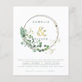 All-in-1-Gold-Kranz QR-Code Hochzeitscodierung Flyer