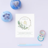 All-in-1-Gold-Kranz QR-Code Hochzeitscodierung Flyer (Einzeln)