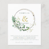 All-in-1-Gold-Kranz QR-Code Hochzeitscodierung Flyer (Vorne)