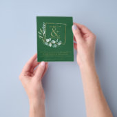 All-in-1-Gold-Kranz QR-Code Hochzeitscodierung Flyer (Gruppe)