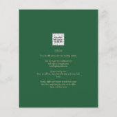 All-in-1-Gold-Kranz QR-Code Hochzeitscodierung Flyer (Hinten)