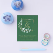 All-in-1-Gold-Kranz QR-Code Hochzeitscodierung Flyer (Einzeln)