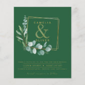 All-in-1-Gold-Kranz QR-Code Hochzeitscodierung Flyer (Vorne)