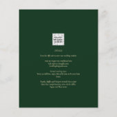 All-in-1-Gold-Kranz QR-Code Hochzeitscodierung Flyer (Hinten)