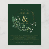 All-in-1-Gold-Kranz QR-Code Hochzeitscodierung Flyer (Vorne)