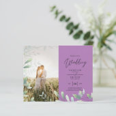 All-in-1 Greenery Blätter Foto Overlay Wedding QR (Stehend Vorderseite)